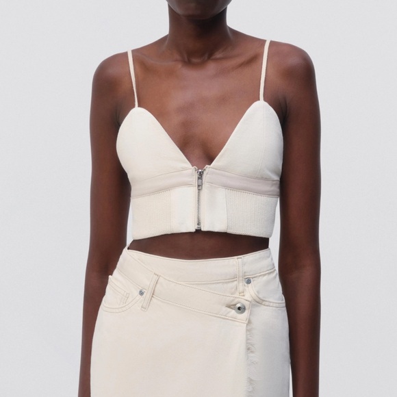 Lorenzo Cropped Denim Bra top in Ecru
JONATHAN SIMKHAI STANDARD - Picture 3 of 5